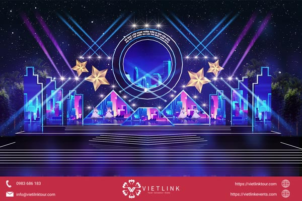 Hạng mục thi công sân khấu sự kiện chi tiết VietLink Events